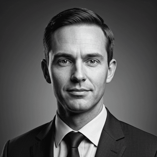 Grayscale professional headshot of female executive